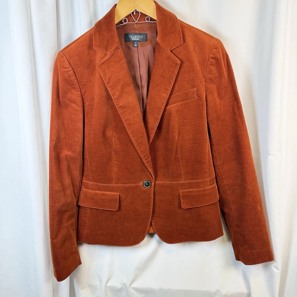Athena Marie corduroy burnt orange blazer